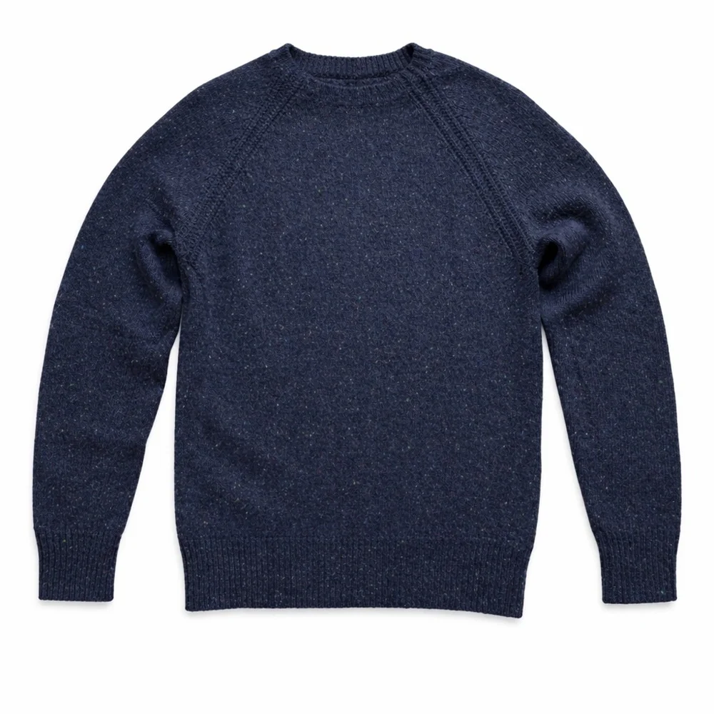 J.Crew Blue Knit Sweater Size Small Speckled Crewneck Classic Fit
